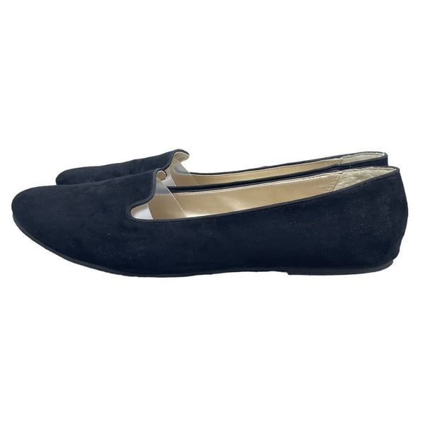 Abound Women's Black Suede Flat Shoes Sz 10 M