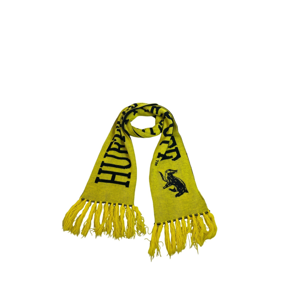 Universal Studios Harry Potter Hufflepuff Black and Yellow Reversable Scarf