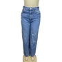 Pull & Bear Womens High-Waisted Relaxed Fit Distressed Denim Jeans Blue Sz 4