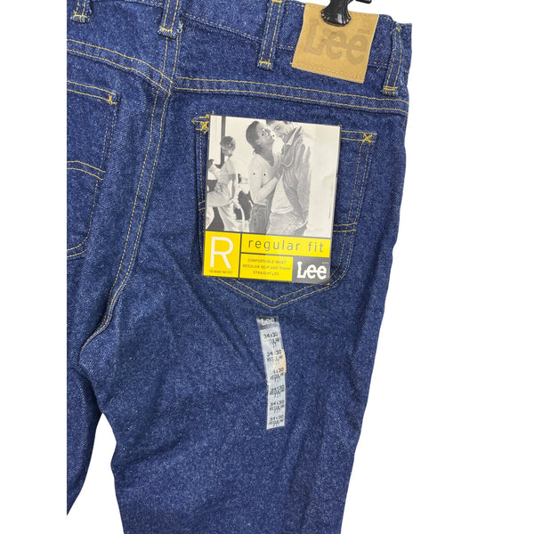 Vintage Lee Mens Sz 34x30 Regular Fit Jeans Blue Denim - New