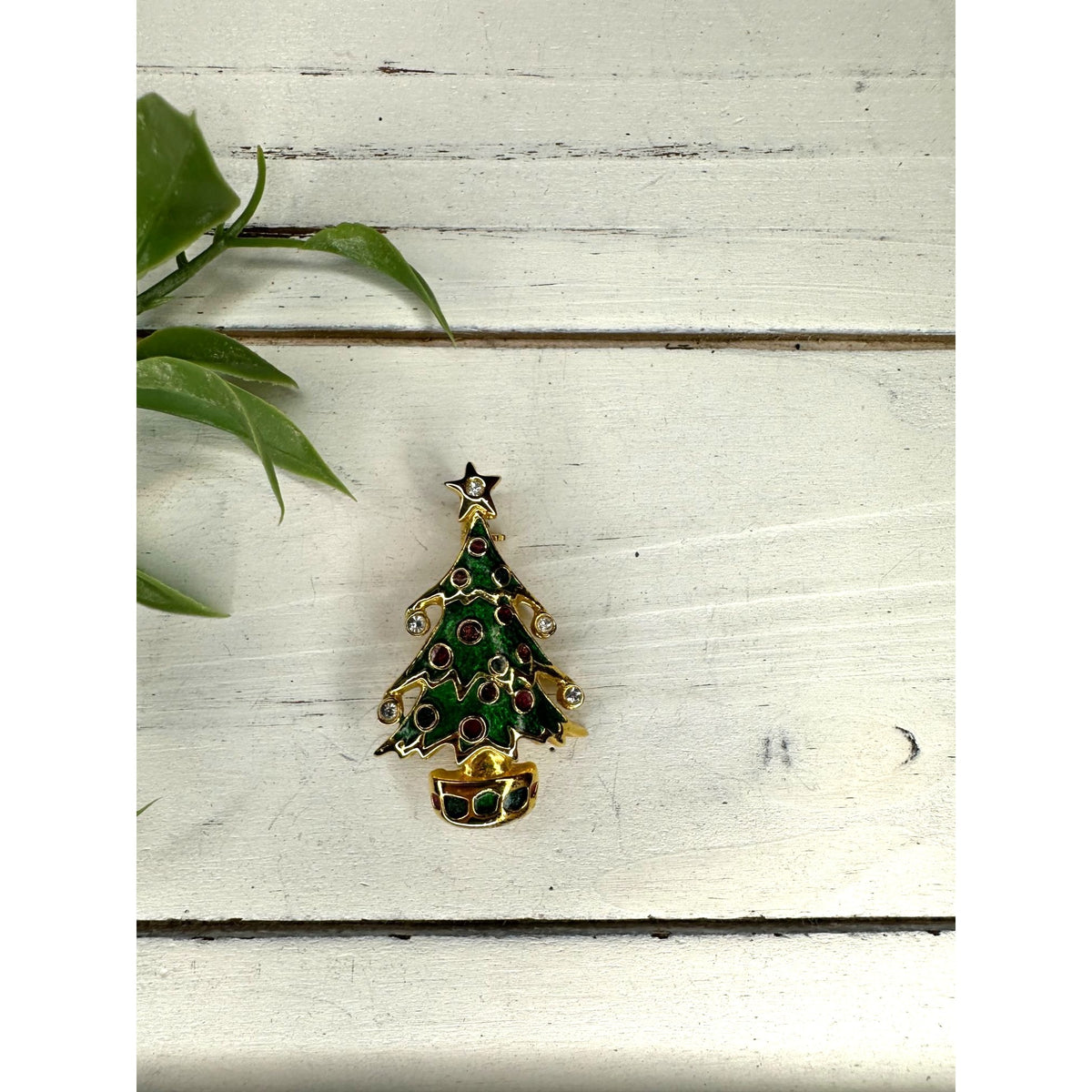 Vintage Christmas Tree Brooch Pin