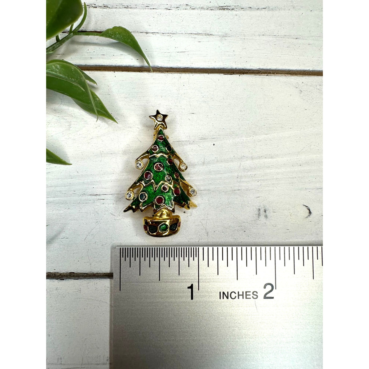 Vintage Christmas Tree Brooch Pin