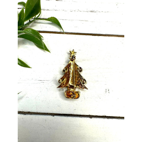 Vintage Christmas Tree Brooch Pin