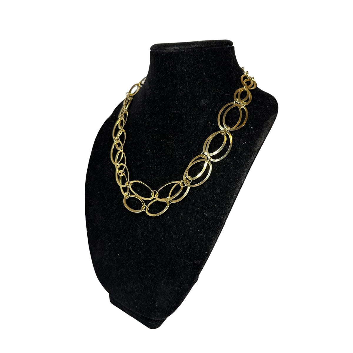 Gold Tone two strand Circle Necklace - 20in