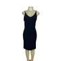 B. Moss Tailor Womens Black Sleeveless V-Neck Knee-Length Dress Sz 8