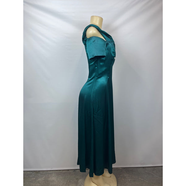 Scott Mclintock Women's Teal Evening Gown Maxi Dress Sz 8 - NWT