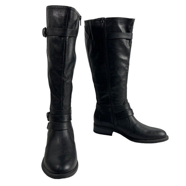 White Mountain Women's Black Loyal Knee High Boots Sz 9.5 - NWOB