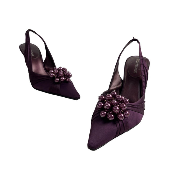 Enzo Angiolini Women's Dark Purple Eaflaviana Pointed 4in Heels Sz 8.5M