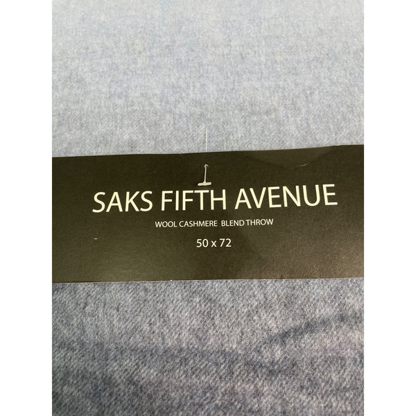 Unisex One Size Saks Fith Avenue Ombre Blue And Black  Shawl And Banket New