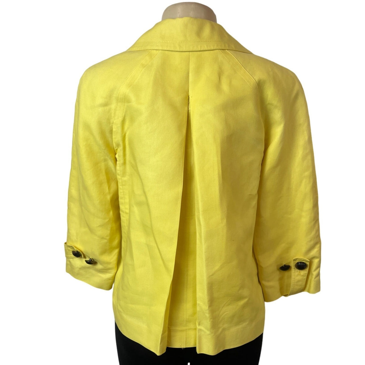 Talbots Vintage Women's Yellow 3 Front Button Jacket Sz 12