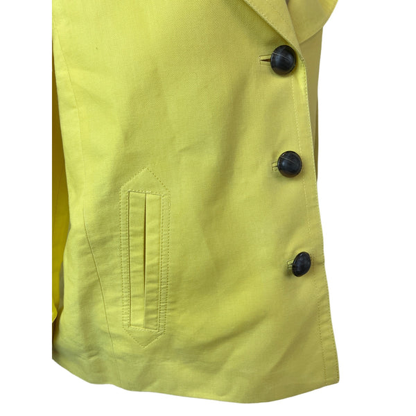 Talbots Vintage Women's Yellow 3 Front Button Jacket Sz 12