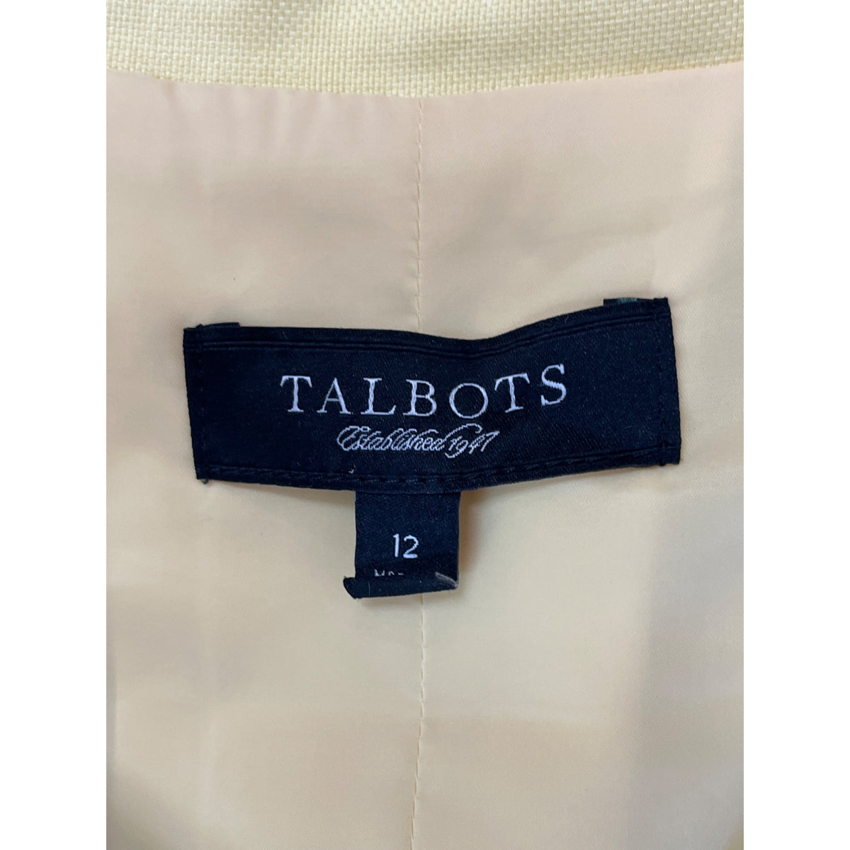 Talbots Vintage Women's Yellow 3 Front Button Jacket Sz 12