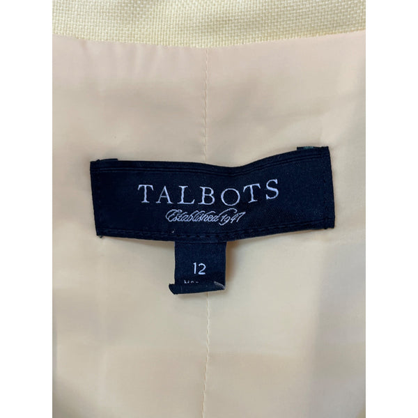 Talbots Vintage Women's Yellow 3 Front Button Jacket Sz 12