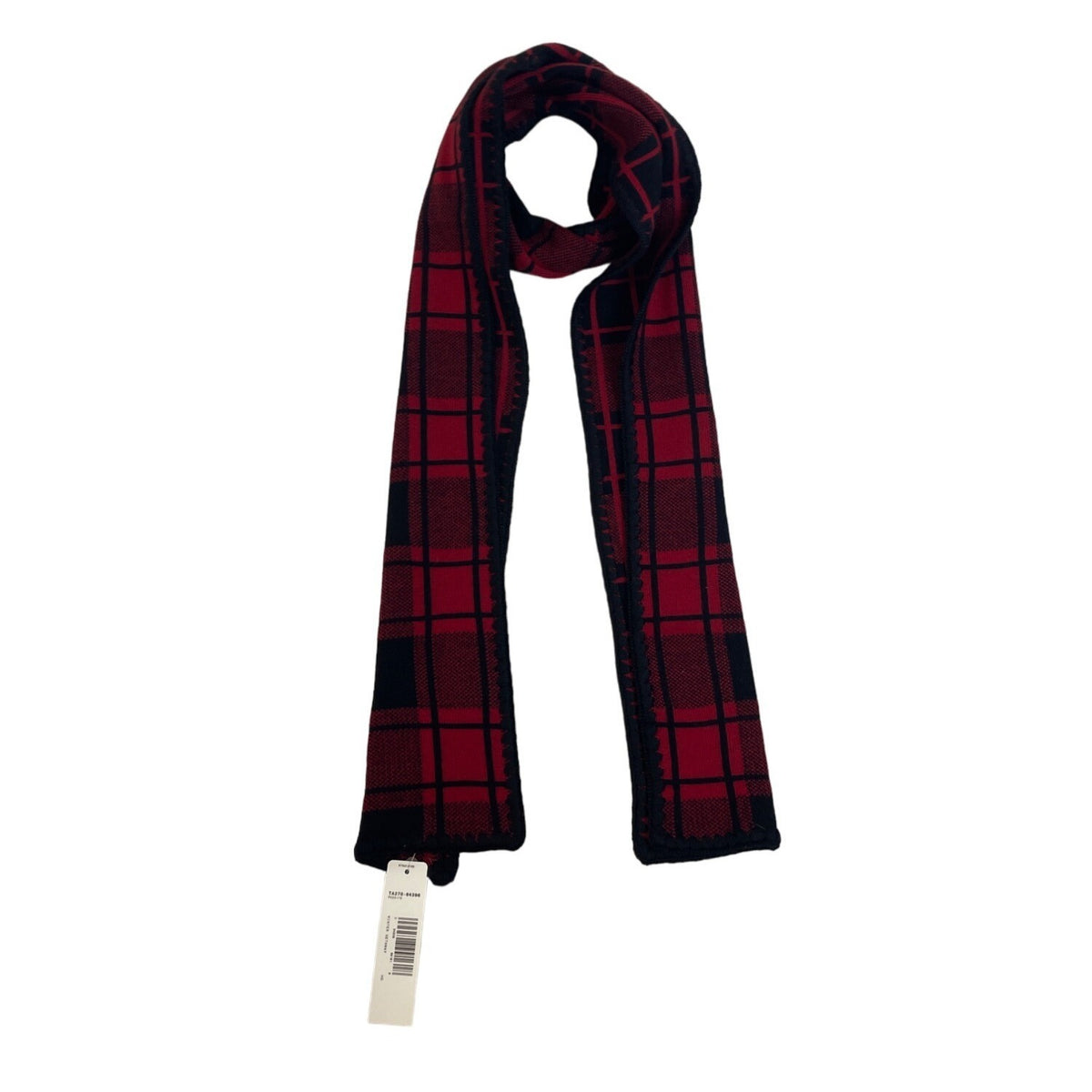 Unisex One Size Pendleton Red and Black Plaid Scarf New