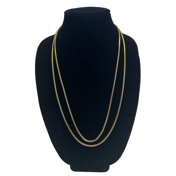 Vintage Women's Gold Tone Rope Chain Long Necklace - 54in