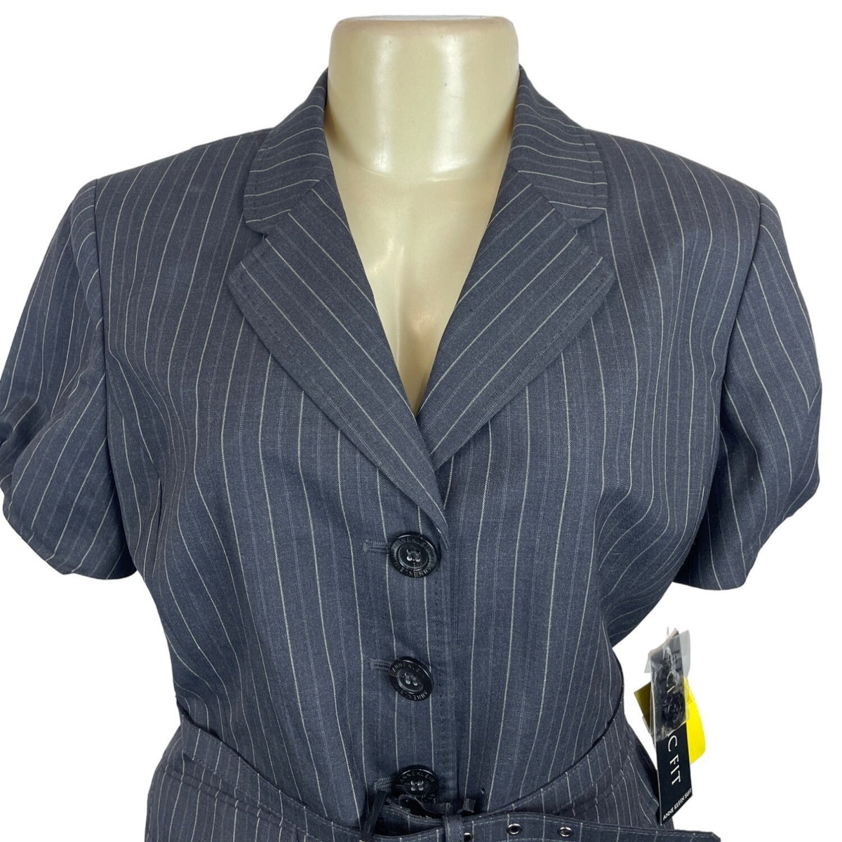 Anne Klein Women's Black Striped Blazer and Pants Set 10p - NWT