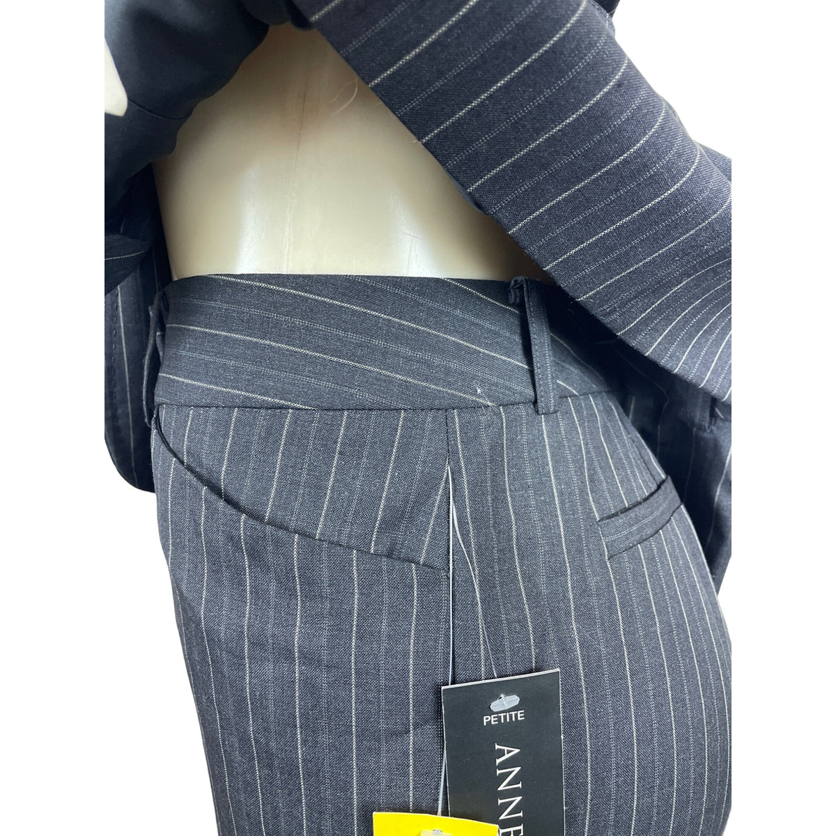 Anne Klein Women's Black Striped Blazer and Pants Set 10p - NWT