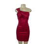 Eureka Women's Red One Sholder Bodycon Dress Sz XS