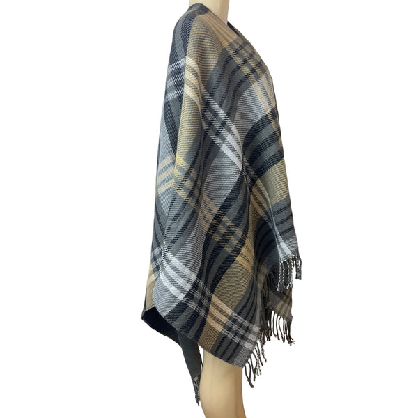 Unisex One Size East 5th Warm Toned Colored  Plaid Shawl New