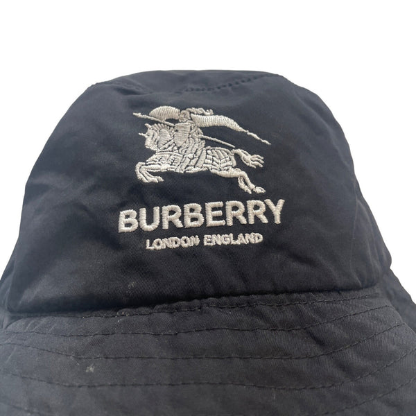 Burberry x Supreme Men's Black & White Embroidered Signature Crusher Bucket Hat Sz M/L