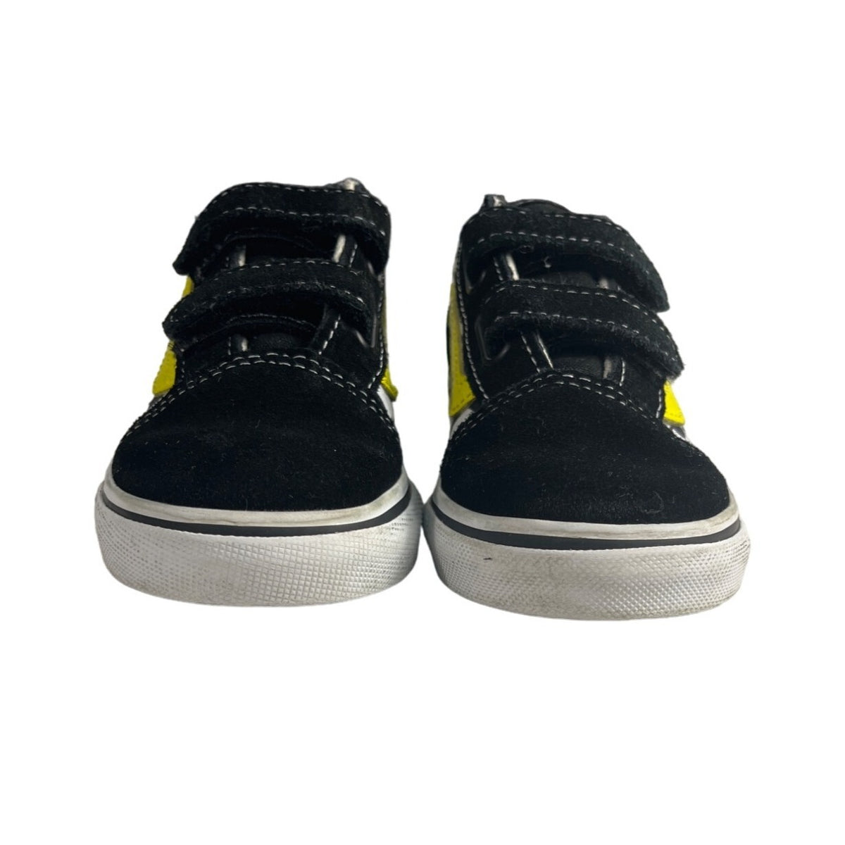 Vans SpongeBob SquarePants Black Yellow Adjustable Strap Toddler Sneakers Sz 9