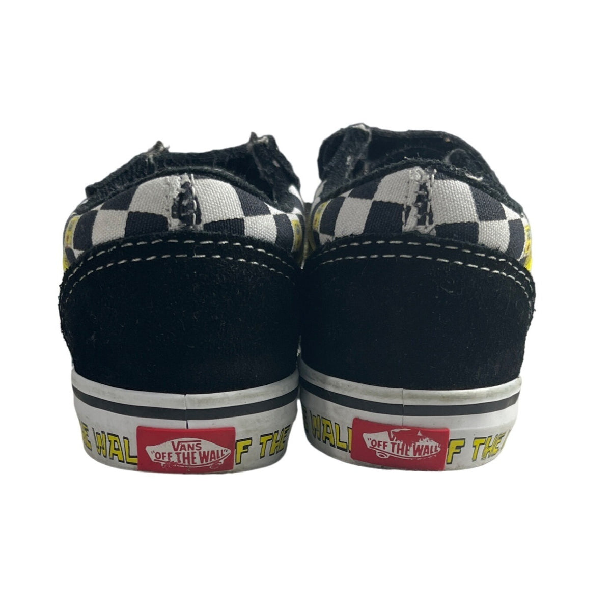 Vans SpongeBob SquarePants Black Yellow Adjustable Strap Toddler Sneakers Sz 9