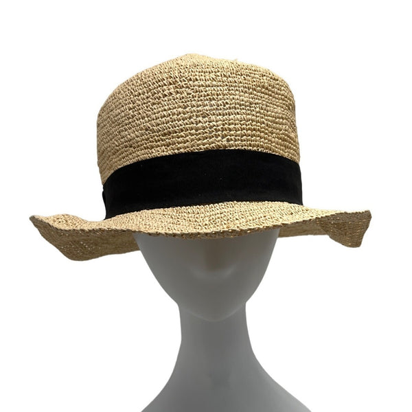 Genuine Panama Hat Michael Stars Carludovica Palmata With Black Band - One Size