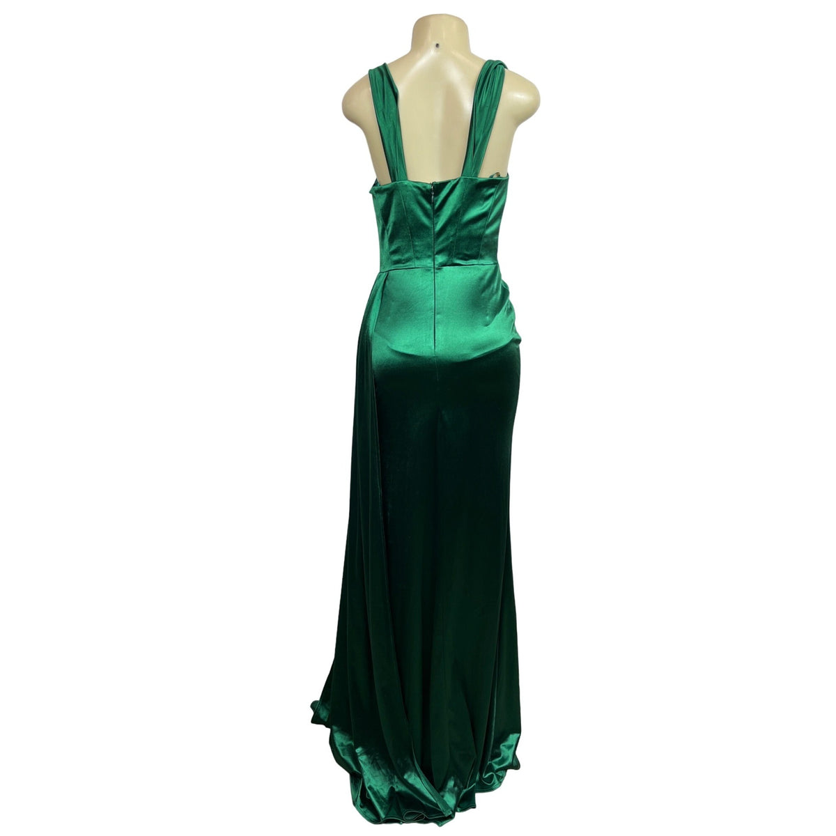 Moda Glam Women’s Green Long Evening Haltered Dress Sz 10