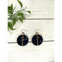 Julia Marbled Resin Circle Drop Gold Tone Earrings