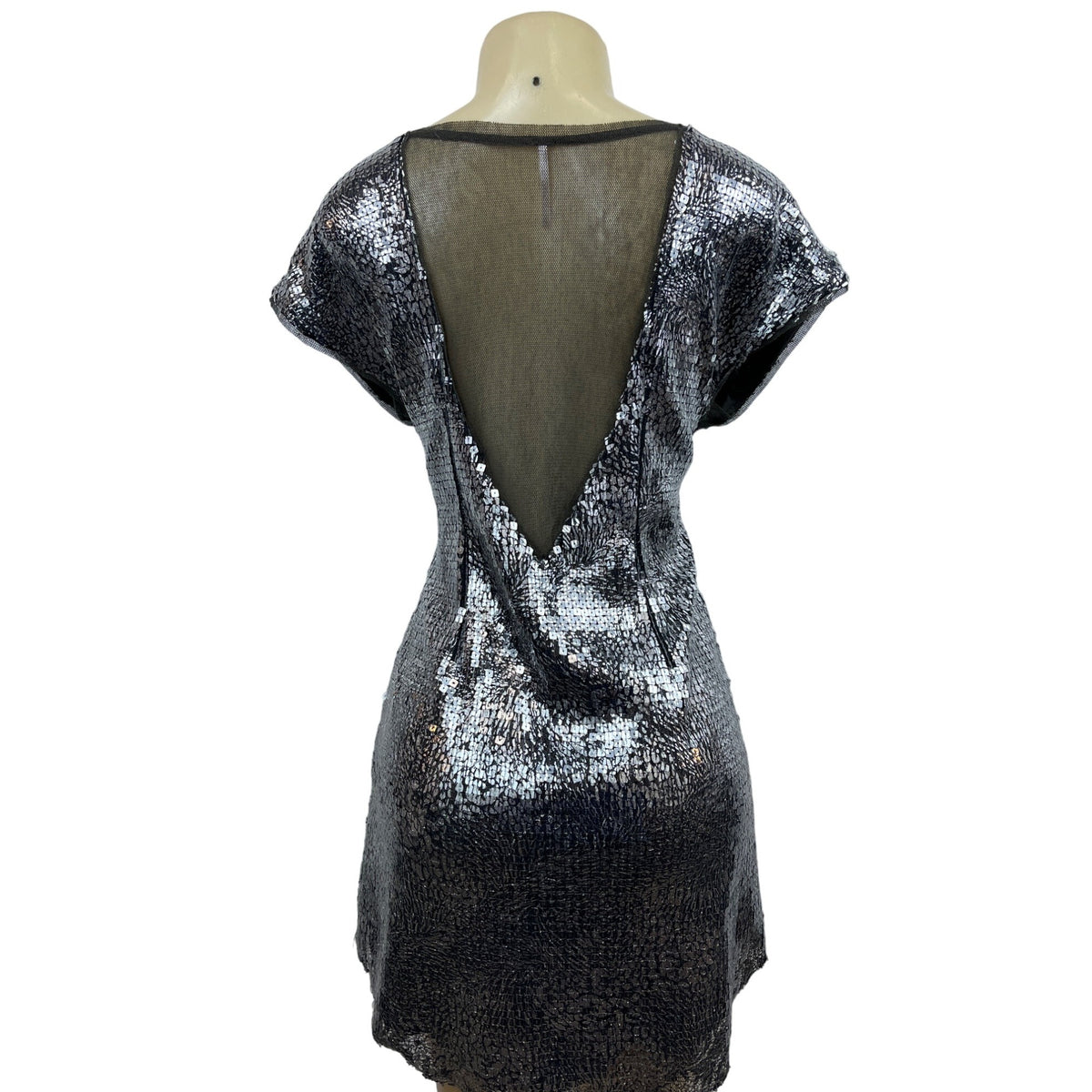 Free People Women’s Black Midnight Dreamer Sequins Dress Sz-S/P