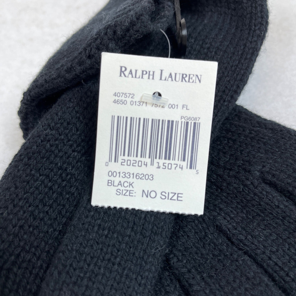 Ralph Lauren black pony knitted  Scarf and mittens New