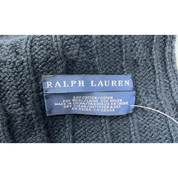 Ralph Lauren black pony knitted  Scarf and mittens New