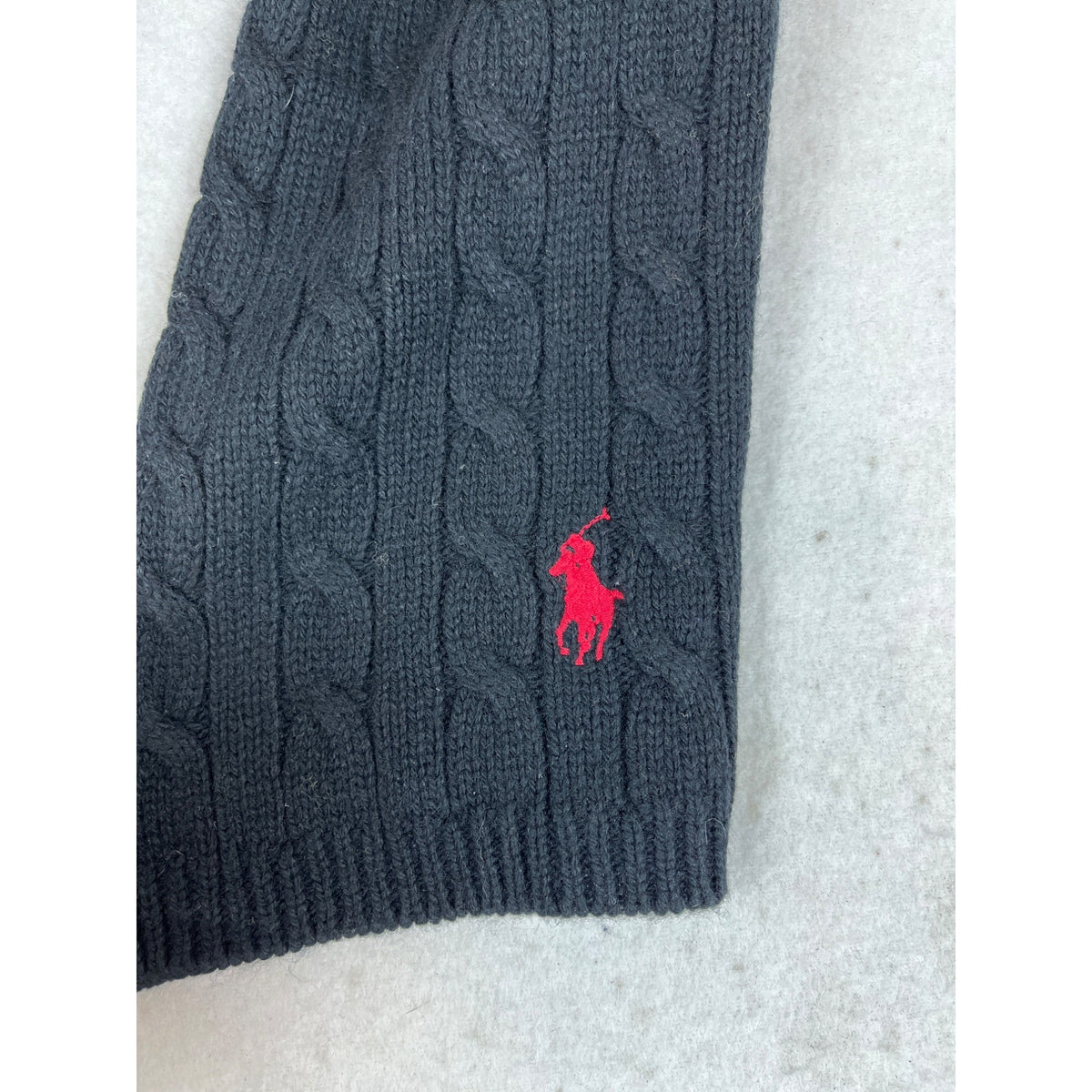 Ralph Lauren black pony knitted  Scarf and mittens New