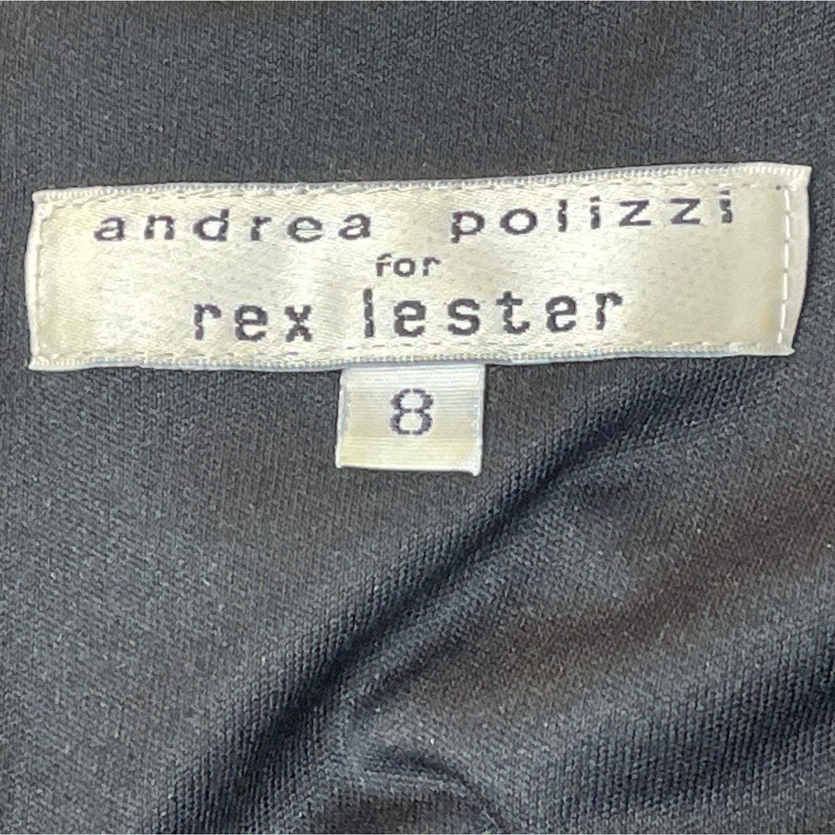 Andrea Polizzi for Rex Lester Women's Black Long Sheath Dress Sz 8 (EUR 40)