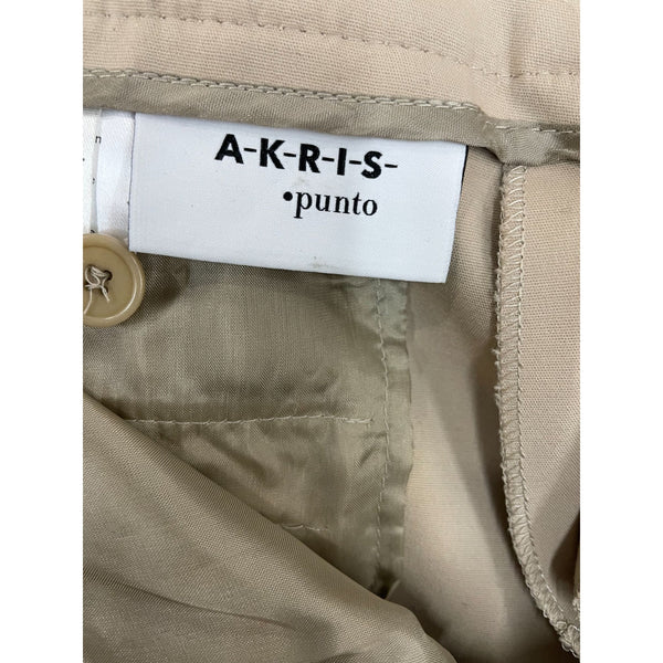 NWT AKRIS PUNTO Skinny Front Zipper Office Tan Size 8 Women's Pants