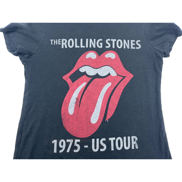 Rolling Stones 1975 US Tour Black T Shirt Sz S