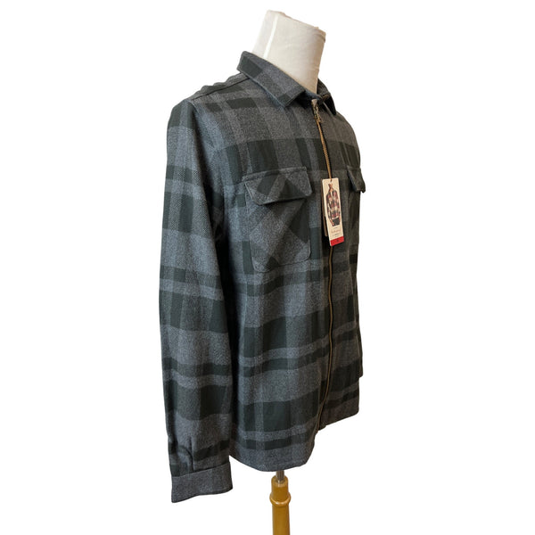 Weatherproof Flannnel Men's Dark Grey Plaid Jacket Sz M