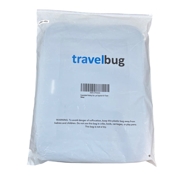 Travelbug Blue & Black Mesh Zip Closure Expandable 4-Piece Packing Cubes Sz S/XL