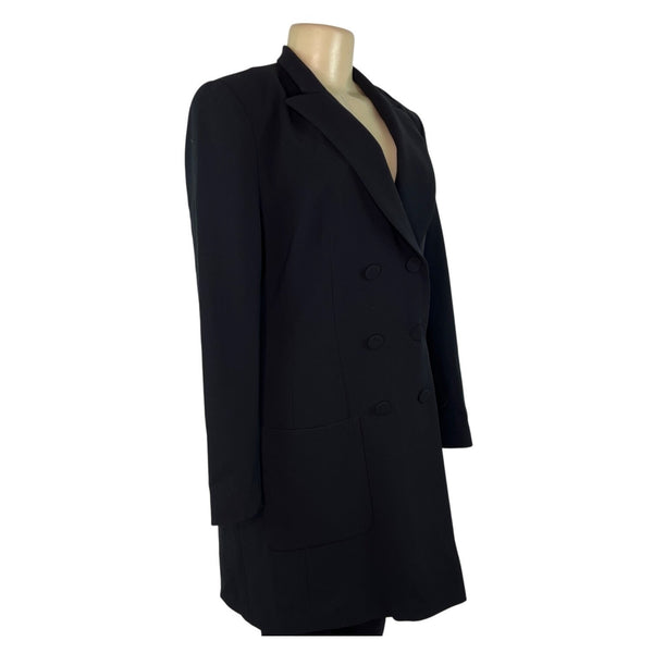 Judith & Charles Black Tailored fit Double-Breasted Lady Blazer Coat Sz 12 - New