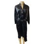 Christian Dior Women's Embroidered Black Long Sleeve Robe One Size