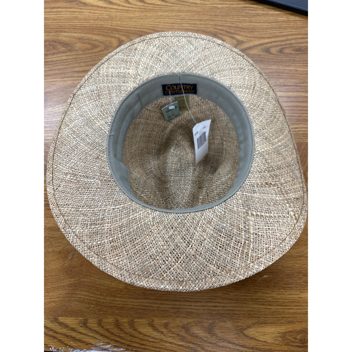 Country Gentleman Men's Beige Straw Hat SZ L - NWT