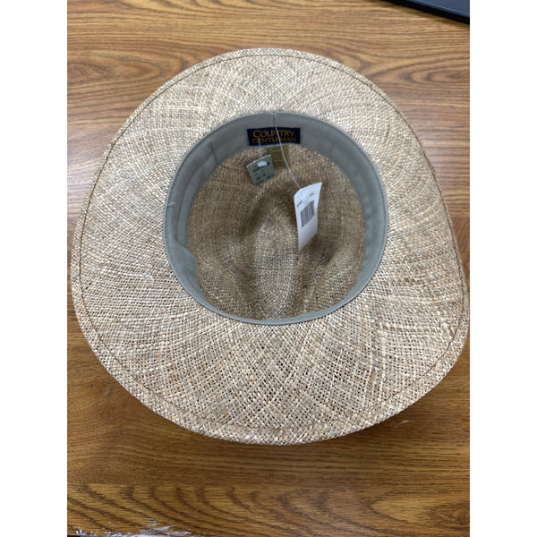 Country Gentleman Men's Beige Straw Hat SZ L - NWT