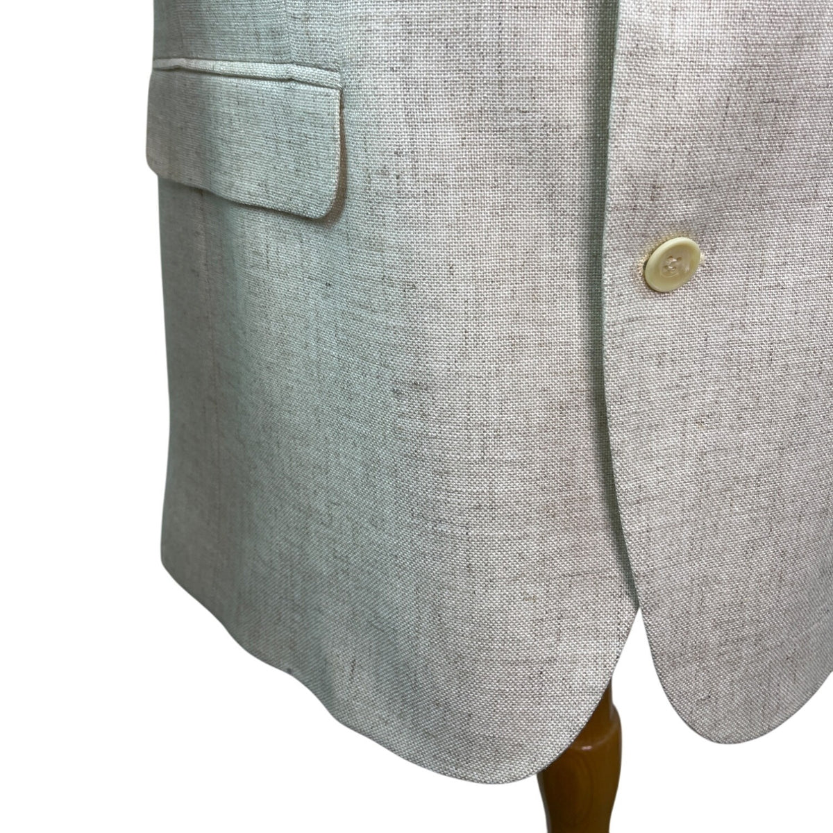 Haggar Gentlemans Fit Beige Linen Blend Blazer Jacket