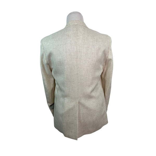 Haggar Gentlemans Fit Beige Linen Blend Blazer Jacket