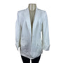 Calvin Klein Womens White Linen No Closure Suit Blazer Jacket Sz 10 - New