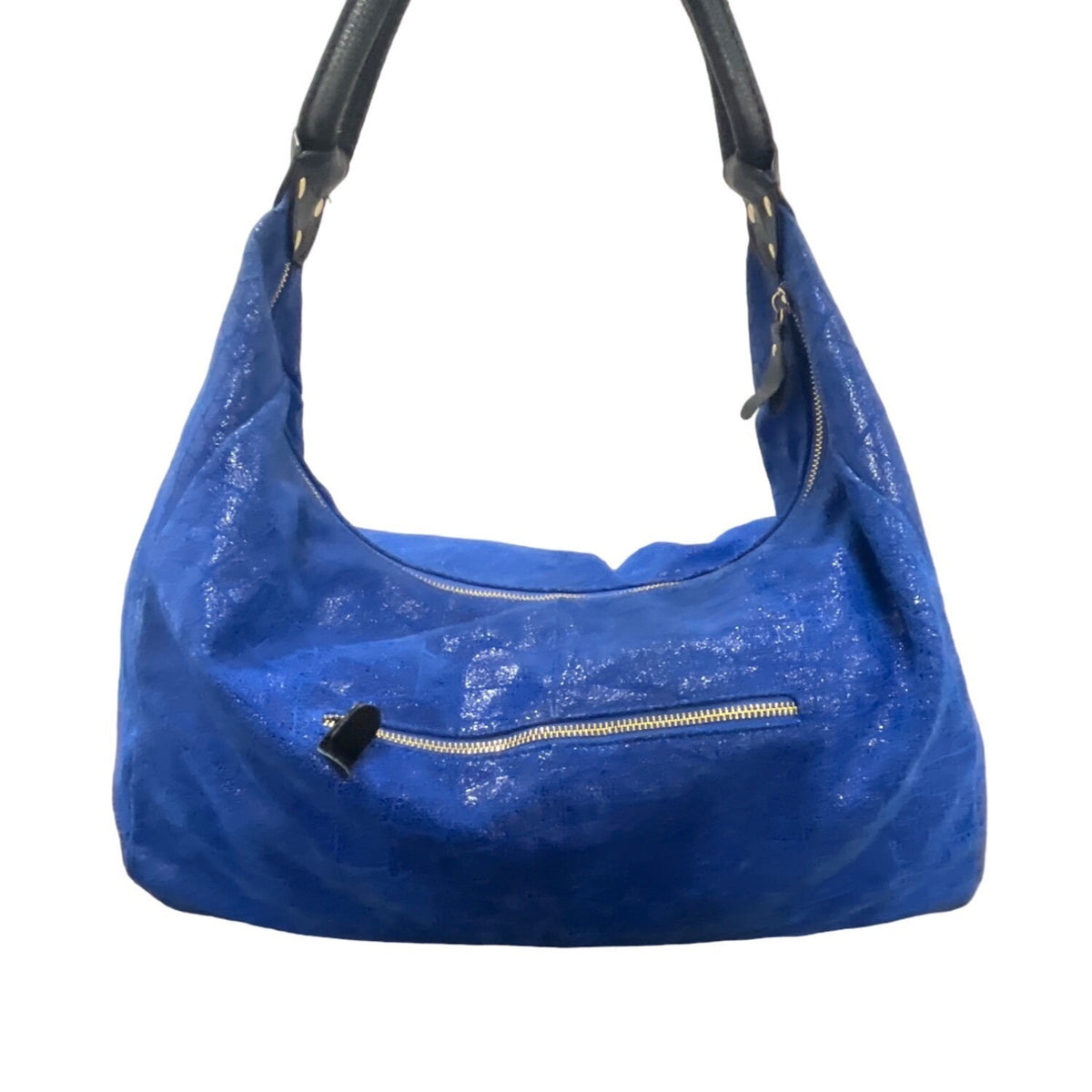 Lola Bernard Women's Deep Blue Genuine Leather Hobo Bag Sz L