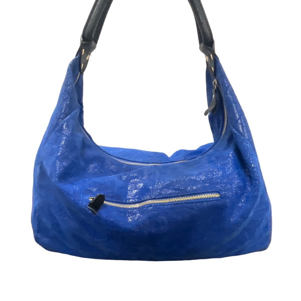 Lola Bernard Women's Deep Blue Genuine Leather Hobo Bag Sz L