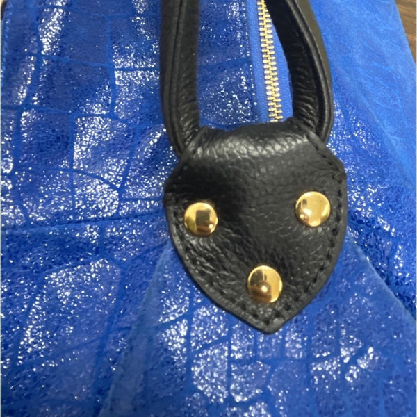 Lola Bernard Women's Deep Blue Genuine Leather Hobo Bag Sz L