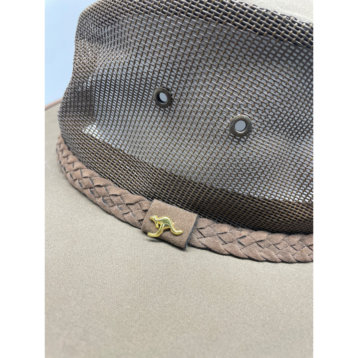 Seabreeze XXL Cotton Mesh Safari Hat With Chin Strap & Braided Band