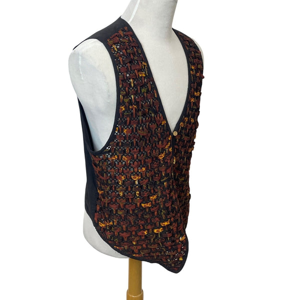 Shelly & Arnold Men's Multicolor Sleeveless & Woven Vest Size 1X